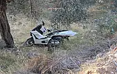 Milas'ta Sollama Faciası: Motosiklet Şarampole Uçtu