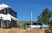 Milas'ta tır ile otomobil çarpıştı: 1 kişi yaralandı