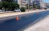 Milas'ta Yola Dökülen Yağ Kazalara Davetiye Çıkardı