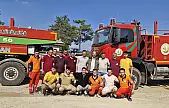 Milaslı Ateş Savaşçıları Bursa'dan Dualarla Uğurlandı