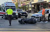 Sanayi Caddesi'nde Motosiklet ve Otomobil Çarpıştı 1 Kişi Yaralandı
