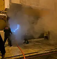 Milas'ta gece yarısı iş yeri yangını mahallede paniğe yol açtı