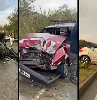 Milas'ta karşı şeride geçen araç faciaya neden oldu 1'i ağır 2 yaralı