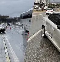 Milas'ta yola aniden çıkan araç kazaya neden oldu 1 kişi yaralandı