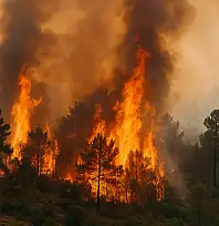 Milas Türbe Köyü Ormanlık Alanında Yangın Başladı