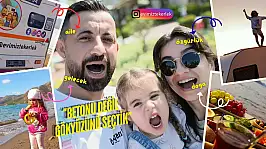 Milas'ta ilham veren bir hikâye: Şehir hayatından sıkılan aile karavanla yaşamaya başladı