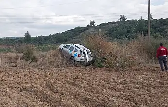 Milas Ören Karayolunda Köpeğe Çarpmamak İsterken Şarampole Uçtu