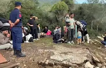 Milas'ta 33'ü çocuk, 74 düzensiz göçmen yakalandı