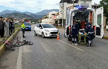 Milas'ta Bisikletli Çocuklara Otomobil Çarptı: İki Çocuk Yaralandı