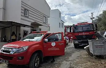 Milas'ta Korkutan Yangın: Çamaşır Makinesi Alev Aldı