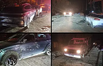 Milas'ta Mahalleyi Sarsan Kaza: Kamyonet Üç Aracı Pert Etti 1 Kişi Yaralandı