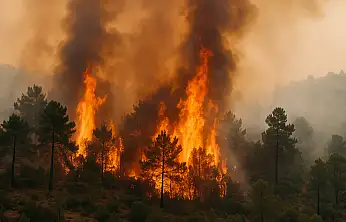 Milas Türbe Köyü Ormanlık Alanında Yangın Başladı