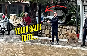 Ören'de Sağanak Yağış Caddeleri Göle Çevirdi
