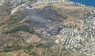 Bodrum Türkbükü'nde 20 hektar alan yandı
