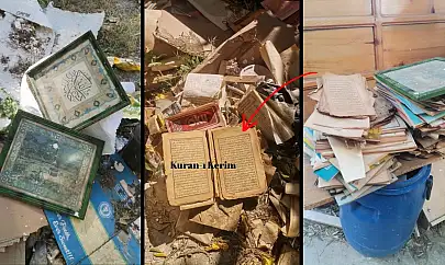 Milas Kurşunlu Camii'nde skandal: Kur'an sayfaları ve dini kitaplar yerlere saçıldı çöpe atıldı