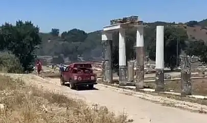 Milas'ta Eromos Antik Kenti Yakınlarında Yangın Paniği