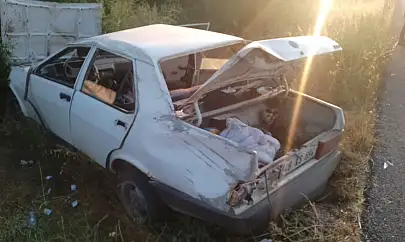 Milas'ta feci kaza: kontrolden çıkan otomobil şarampole uçtu 1 kişi yaralandı