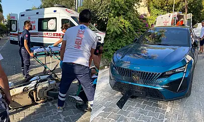 Milas'ta Motosiklet ile Otomobil Çarpıştı: 2 Yaralı