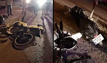 Milas'ta Motosikletler Kafa Kafaya Çarpıştı: 1 Yaralı 1 Firar