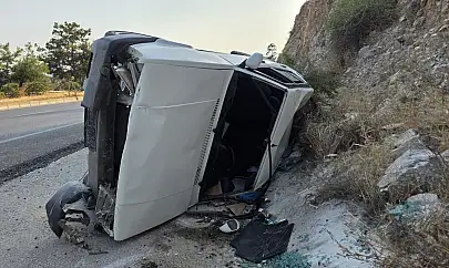 Milas'ta Mucize Kurtuluş: Takla Atan Araçtan Yara Almadan Çıktı