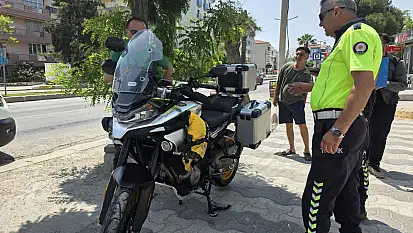 Dünya Turu Yapan Çift Milas'ta Yola Dökülen Yağ Sebebiyle Kaza Yaparak Yaralandılar