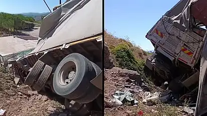 Milas Boğaziçi'nde Kamyon Uçuruma Yuvarlandı: 2 Yaralı