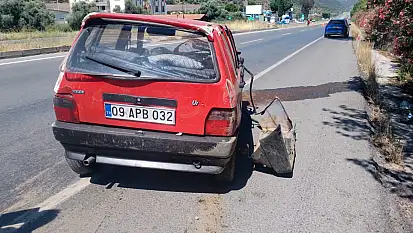 Milas-Söke Karayolunda Otomobil Bariyere Çarptı: Sürücü Yaralandı