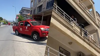Milas'ta klima motoru yangın çıkardı