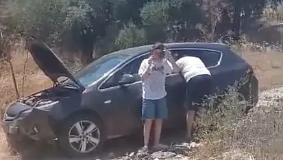 Milas'ta Korkutan Kaza: Direksiyon Hakimiyetini Kaybeden Sürücü Şarampole Savruldu