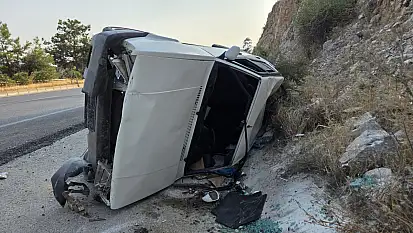 Milas'ta Mucize Kurtuluş: Takla Atan Araçtan Yara Almadan Çıktı