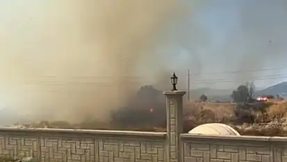 Milas'ta otluk alanda çıkan yangın paniğe neden oldu