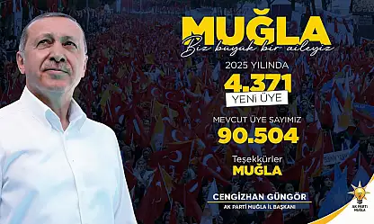 Muğla'da AK Parti Ailesi Büyüyor: Üye Sayısı 90 Bini Aştı