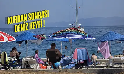 Bayramın üçüncü günü Ören sahilinde büyük yoğunluk yaşandı