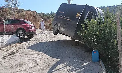 Güllük'te Kargo Aracı Facianın Eşiğinden Döndü