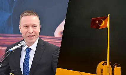 Milas'ta Şiddetli Rüzgar Bayrağı Yırttı, Kaymakam Böke Anında Müdahale Etti