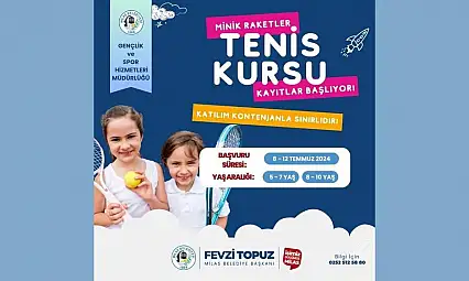 Minik Sporcular İçin Ücretsiz Tenis Kursu Başlıyor