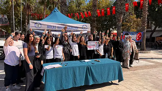 Milas'ta siyasi partiler ve STK'lar Gazze için tek yürek oldu