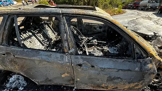 Milas'ta Seyir Halindeki Otomobil Alev Aldı Yangın Ormana Sıçradı