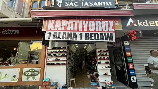 Hacıilyas Mahallesi'nde 'Ayakkabıcım' Mağazasında Kapanış İndirimi: Bir Alana Bir Bedava