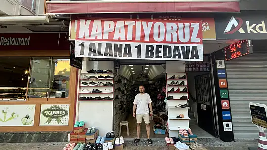Hacıilyas Mahallesi'nde 'Ayakkabıcım' Mağazasında Kapanış İndirimi: Bir Alana Bir Bedava