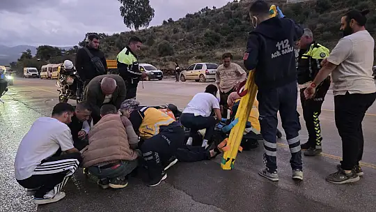 Milas'ta Motosiklet Sürücüsü Aniden Açılan Kapıya Çarparak Yaralandı