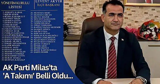 AK Parti Milas'ta 'A Takımı' Belli Oldu: Başkan Levent Akyer Yeni Yönetim Listesini Açıkladı
