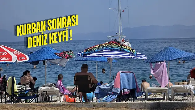 Bayramın üçüncü günü Ören sahilinde büyük yoğunluk yaşandı