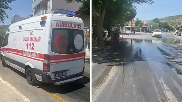 Eriyen asfalt motosiklet kazasına yol açtı