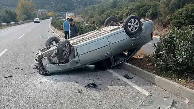 Kontrolden Çıkan Araç Takla Attı: Bir Yaralı