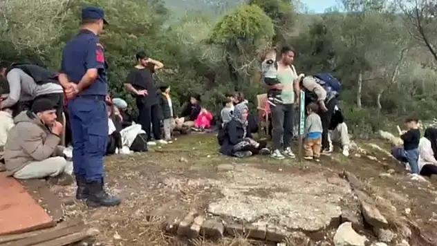 Milas'ta 33'ü çocuk, 74 düzensiz göçmen yakalandı