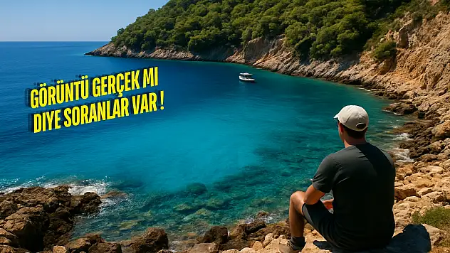 Milas'ta denizin rengi şaşırttı: Haritaya bile işlenmemiş kıyı görüntülendi