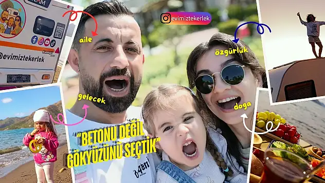 Milas'ta ilham veren bir hikâye: Şehir hayatından sıkılan aile karavanla yaşamaya başladı