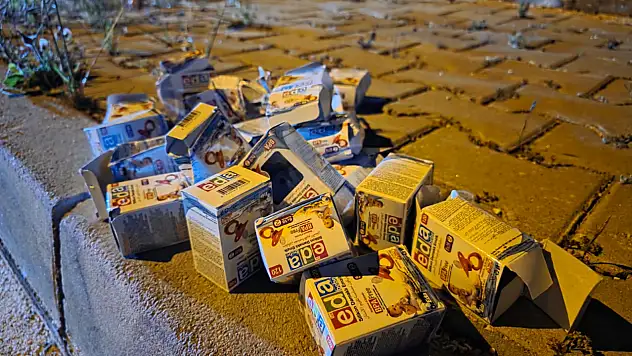 Milas'ta kaldırıma bırakılan emzikler şaşkınlık yarattı