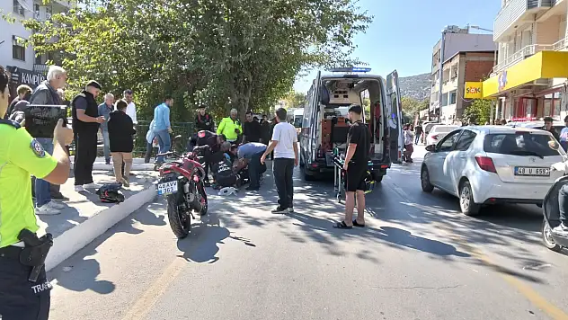 Milas'ta motosiklet yayaya çarptı